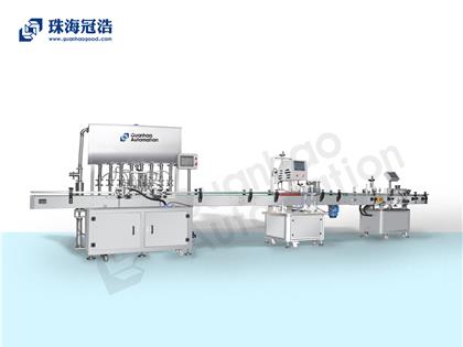 自動化膏體、液體灌裝、旋蓋、貼標生產(chǎn)線